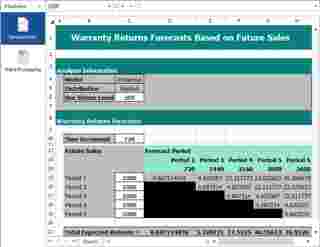 Article - Report using the data from the calculated standard folio and based on the "ALTA Warranty Forecast Template"""