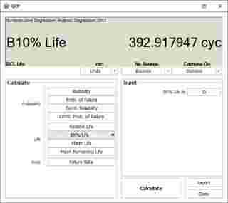 Using the QCP to calculate the B10 life