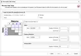 Second page of the Warranty Folio Setup window for Nevada chart format folios